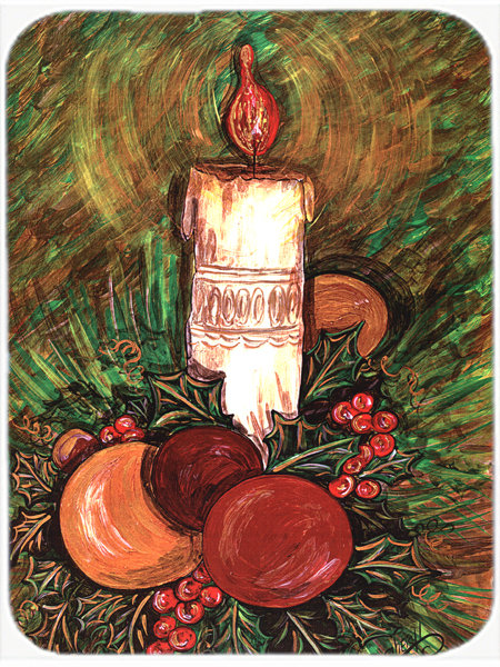 Par une planche à découper en verre à la chandelle Christmas