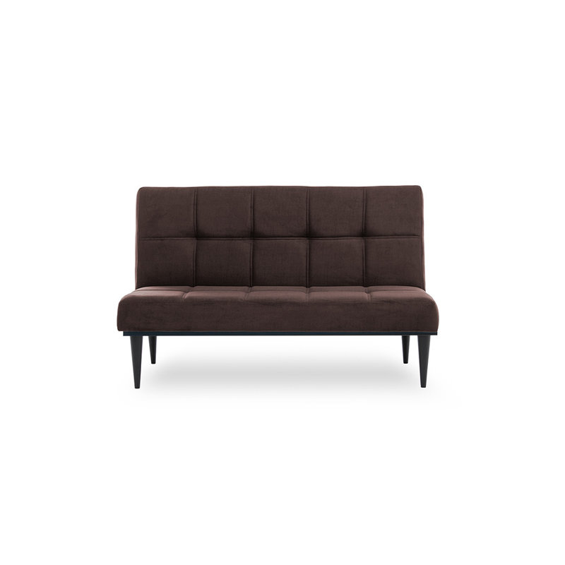 Canapé-lit rembourré 57,5 po, Polyester à 100 % de couleur brune