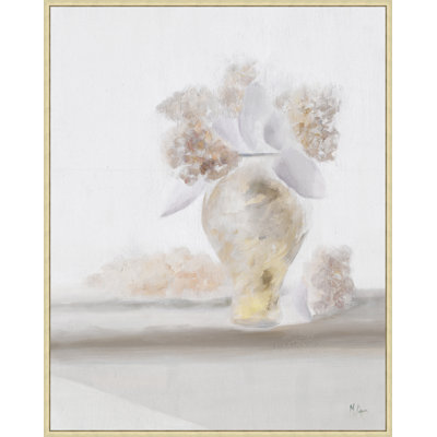 " Hydrangea In Pink And White " Painting Print
