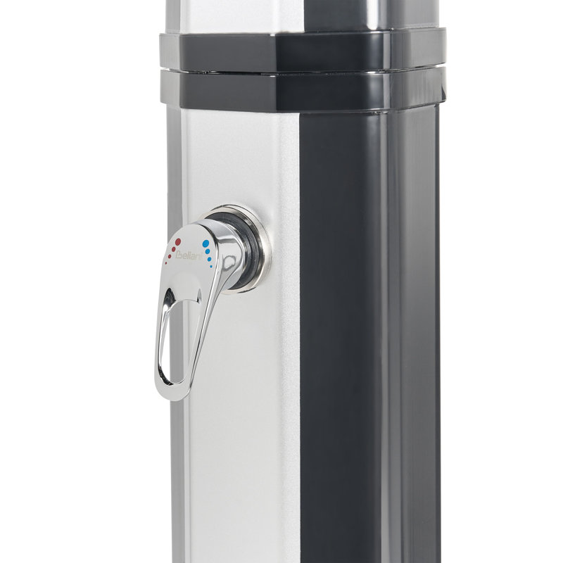 TOPOCALMA Solar Powered Temperature Controlled Stainless Steel Free Standing Outdoor Shower and Footwash Spout