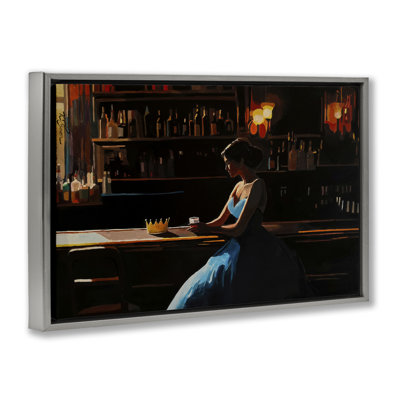 Cadre flottant couronne femme royale au bar, design par Keith Thomson