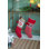 12X25"Red/Gray/White Snowflake Pattern Knit Stocking W/Pom Pom