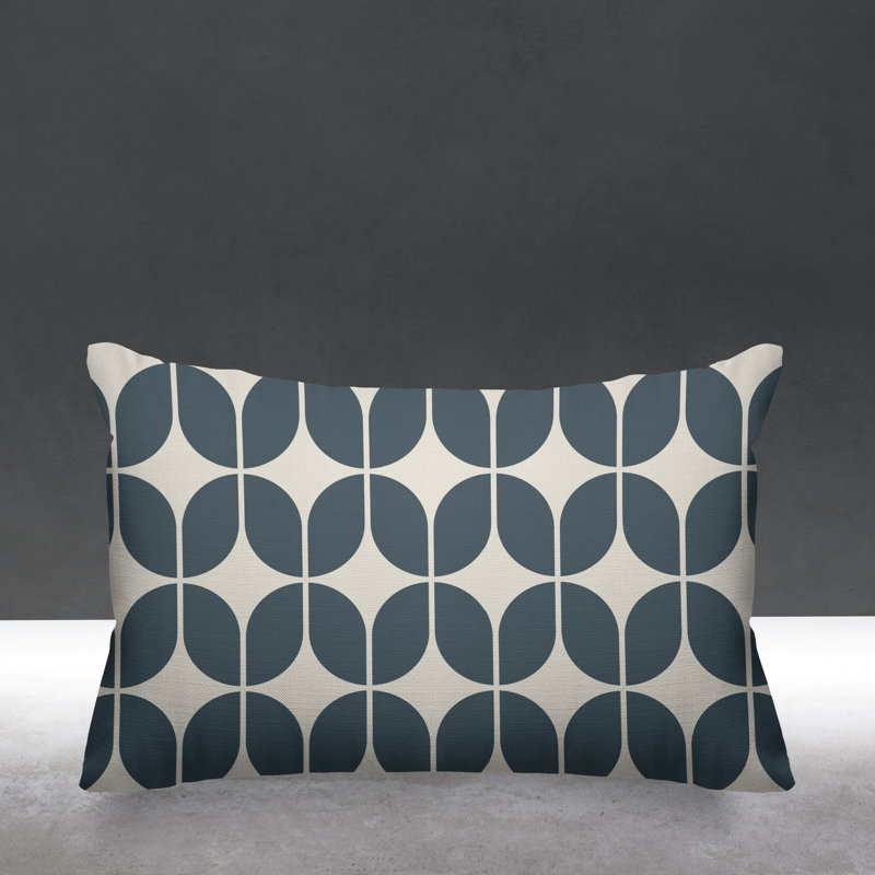 Housse et insert de coussin extérieur d'extérieur, gris, 14 po x 20 po, Rectangle