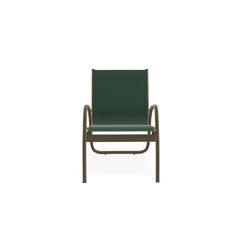 Premium All-Weather Wicker Outdoor Stacking Dining Armchair with Cushion, Forest Forest Green 22D Sunbrella®
