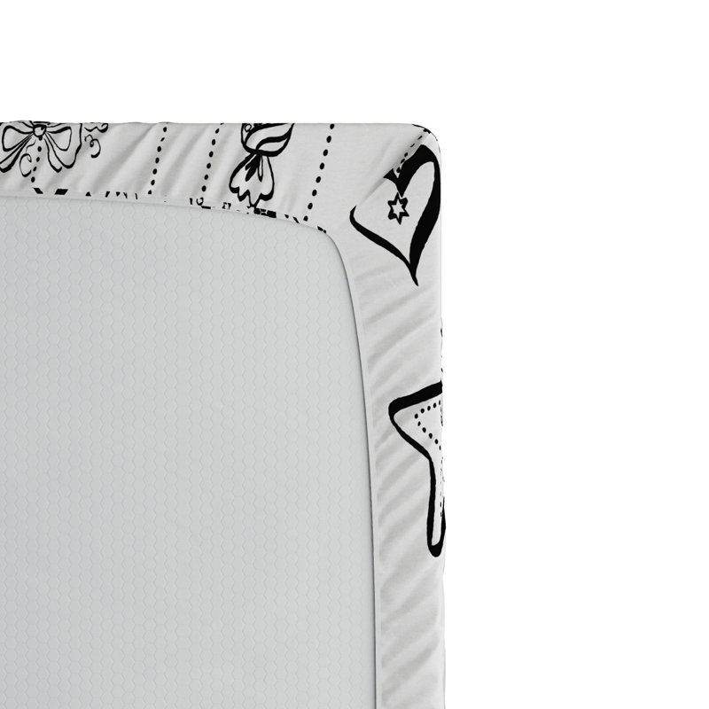 White Christmas Print Microfiber Twin Fitted Sheet