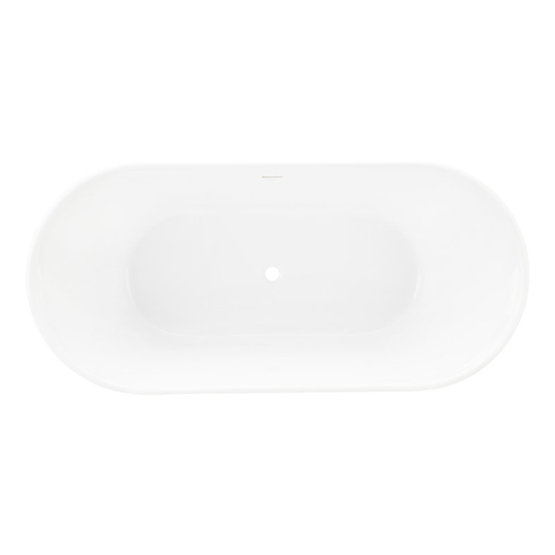 Odenwald 67" White Acrylic Oval Soaking Tub