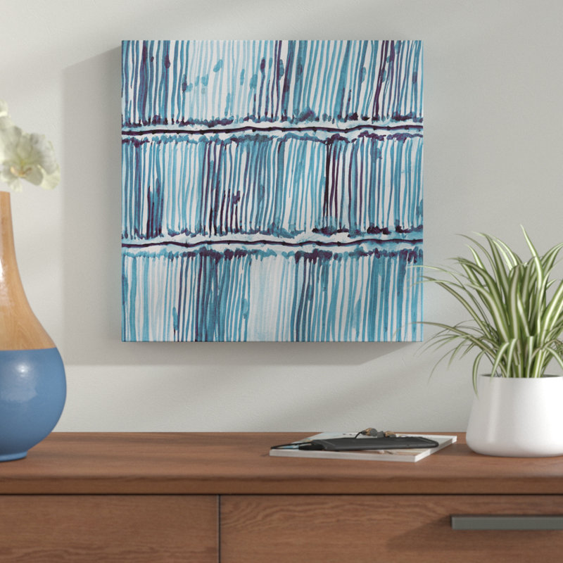« bold blue iii », reproduction sur toile, H 16 po x l 16 po x P 1,5 po, Toile tendue