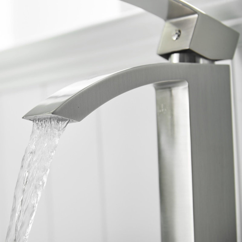Single Handle Aluminium Bathroom Sink Faucet, Brushed Nickel