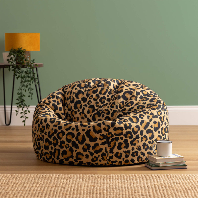 Kingston Leopard Print Woven Classic Bean Bag