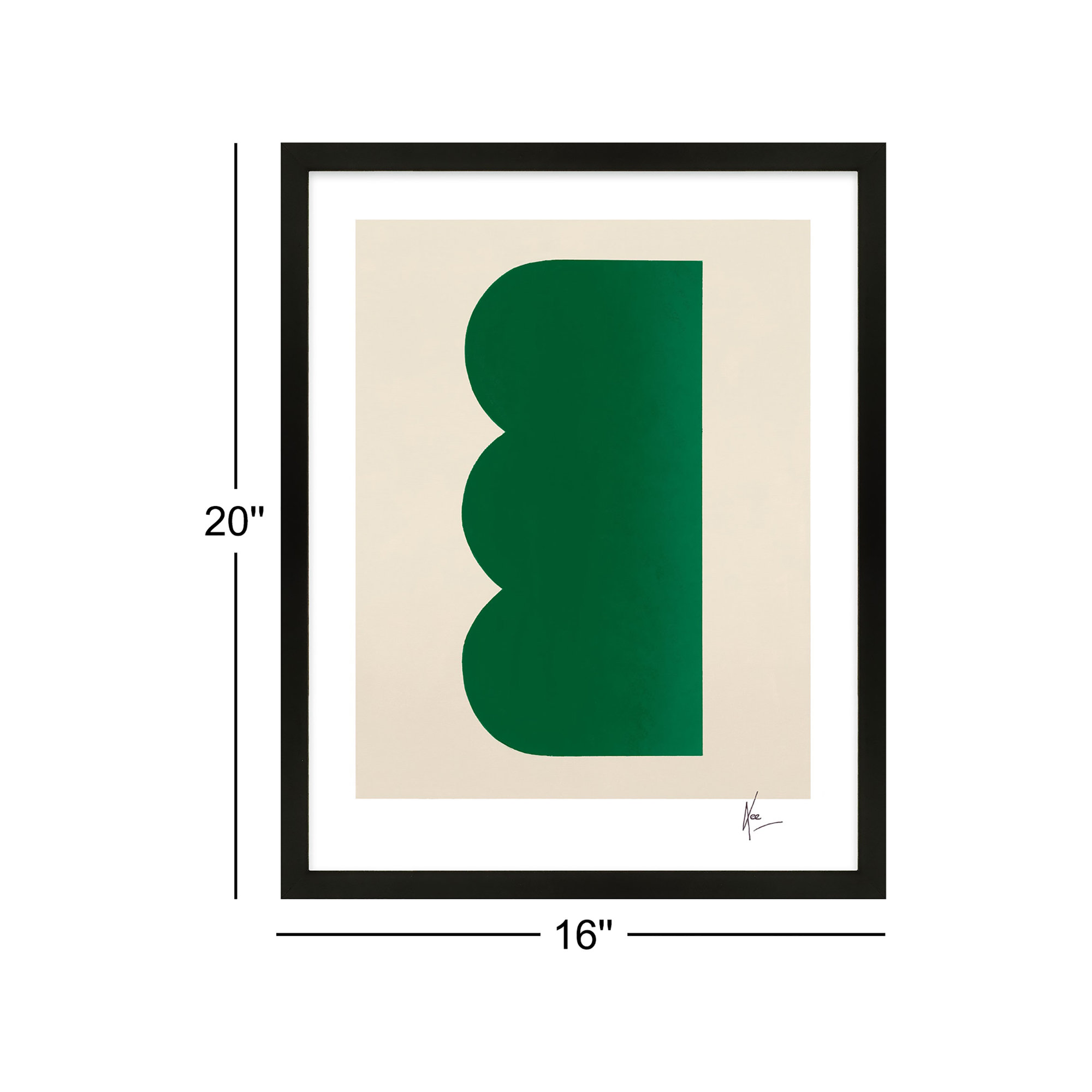Keyhole 3 by Lee Lessem, 20" H x 16" W x 1.25" D, Black Framed