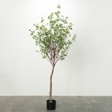 Quiller 72'' Faux Mountain Leaf Tree in Planter