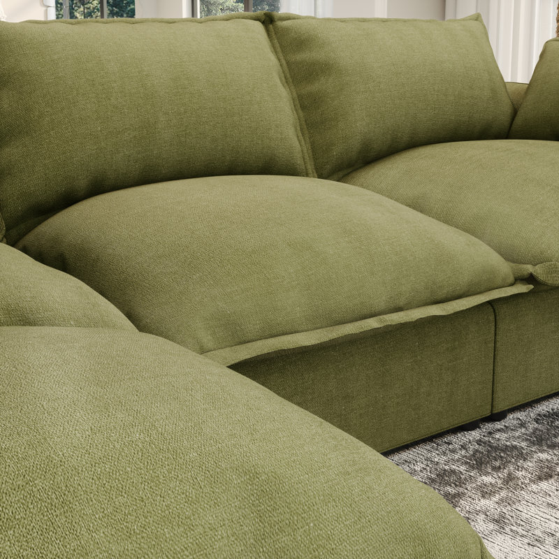 Canapé rembourré, canapé modulaire Cloud, Green