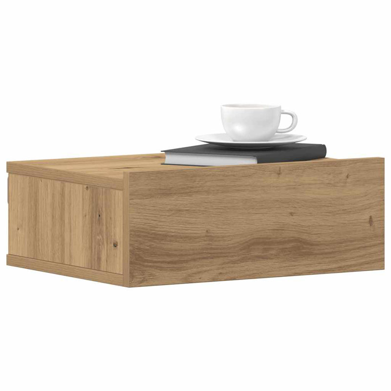 Dagmar Manufactured Wood Bedside Table, Artisan Oak, Individual