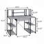Bureau, bureau avec tablettes ouvertes et huche-685492054