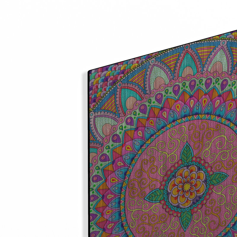 Bungalow Rose «Petals Mandala» par Hello Angel, art mural en métal, H 24 po x l 16 po