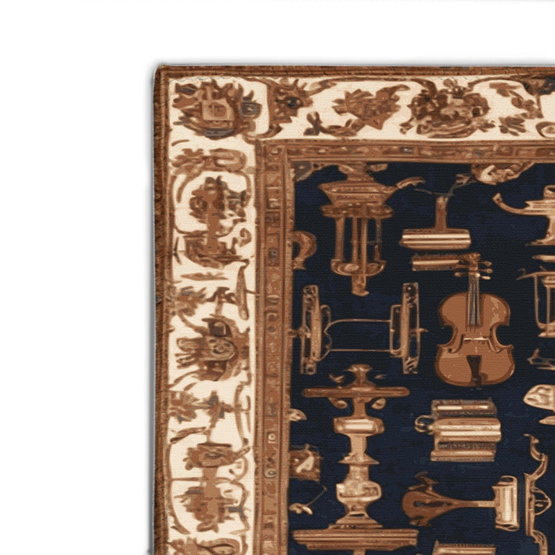 Tapis d'intérieur et d'extérieur brun français, Rectangulaire 2 pi x 3 pi