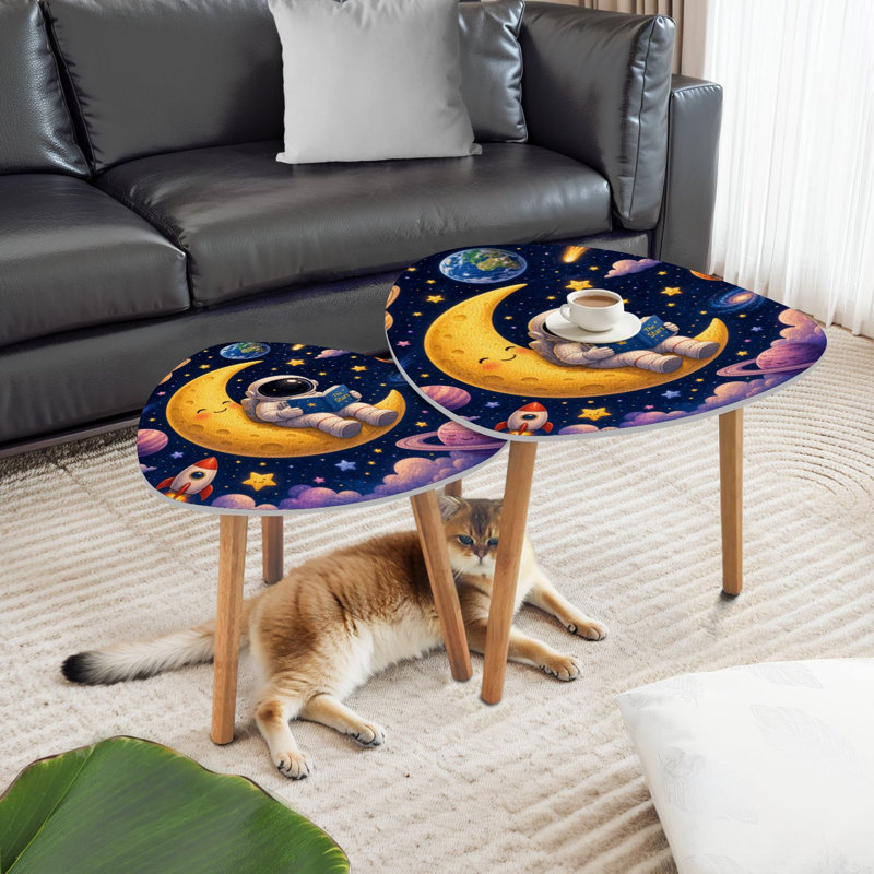 Ensemble de 2 tables basses gigognes Triangle