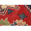 Tapis de couloir rouge en laine noué à la main de conception unique Gazni rouge des années 2010 de 2 pi 6 po x 9 pi 8 po Qaiden