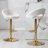 Kshaun Swivel Upholstered Adjustable Height Counter Stool with Metal Frame-732792997