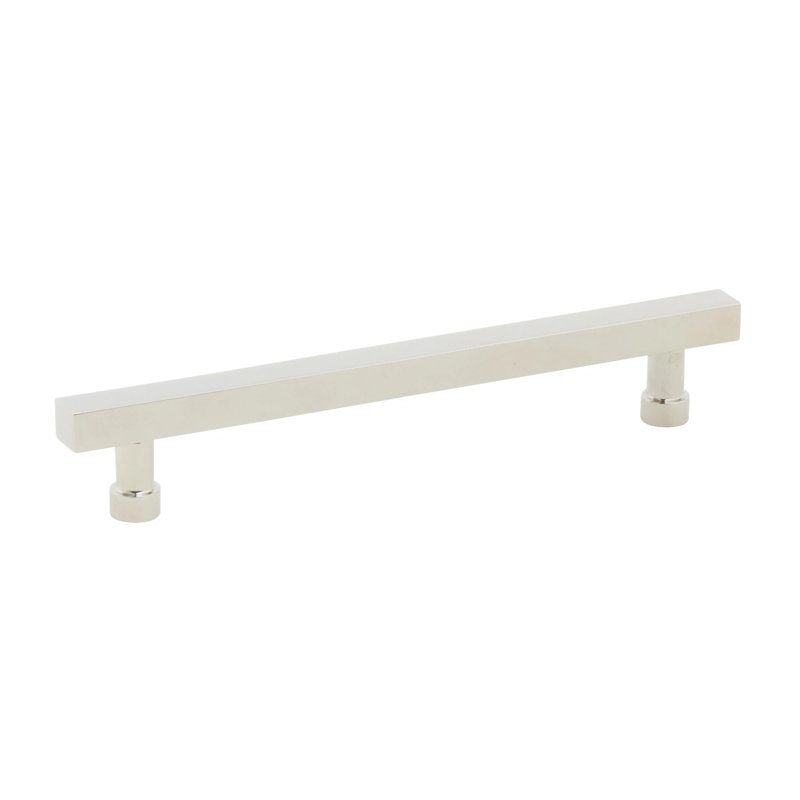 Noho Brass Bar Pull, 6", Polished Nickel