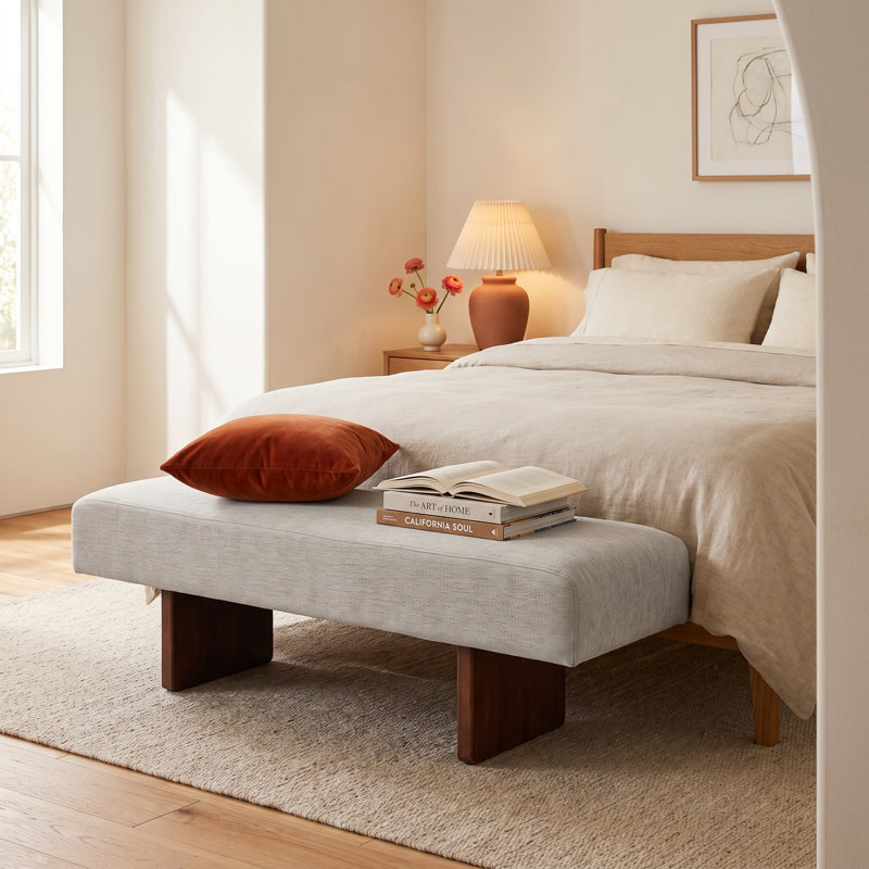 Gal Polyester Upholstered Bench
