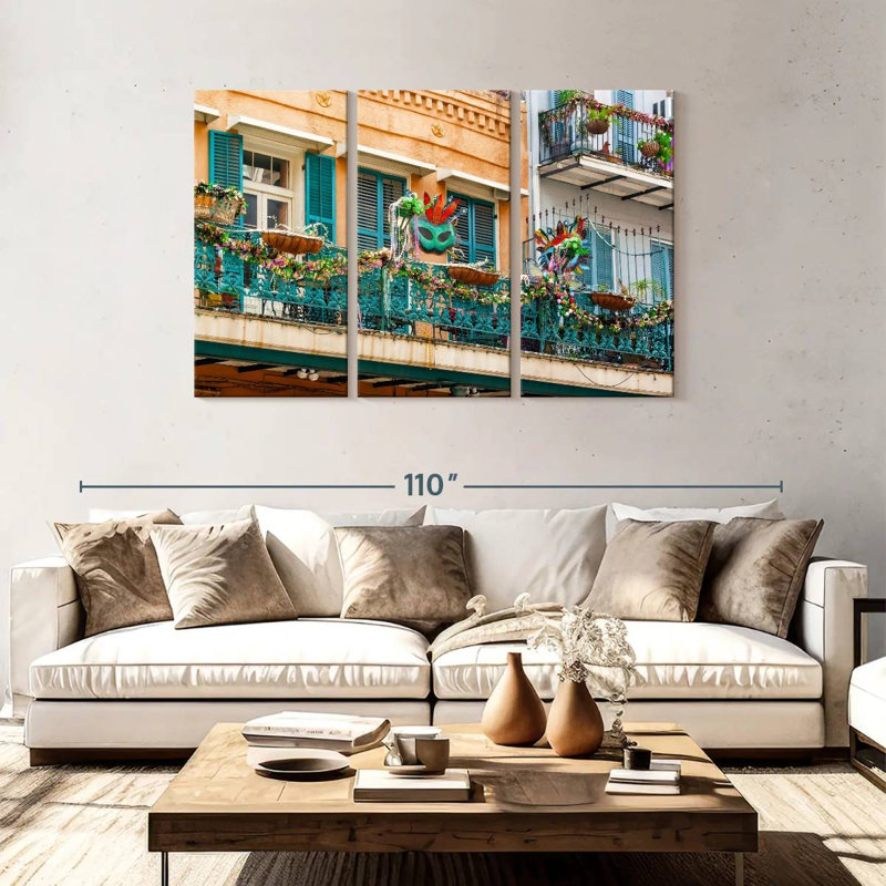 Balcon Mardi Gras, H 48 po x l 74 po