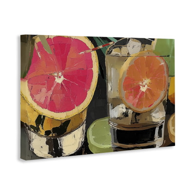 «Cocktail Hour» avec toile tranches de fruits, design par Annabelle Hall