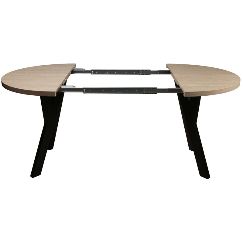 Extendable Round Dining Table, Brown