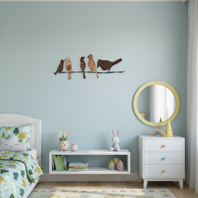 5-Birds Metal Wall Decor