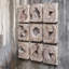 Ensemble de 9 décorations murales en bois