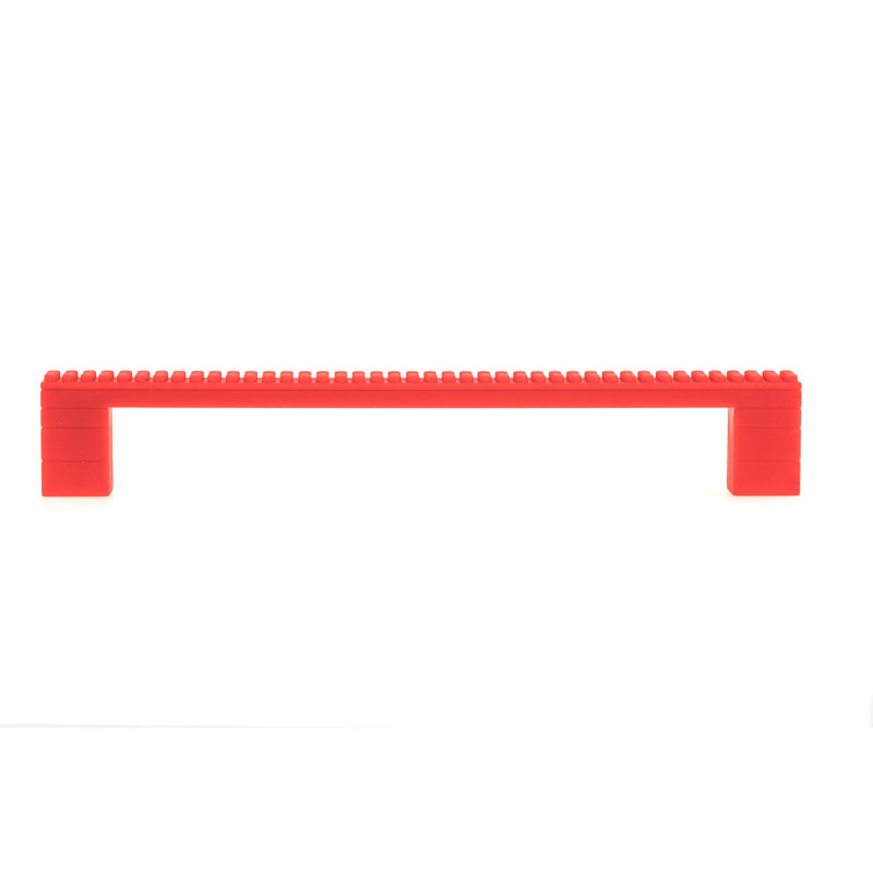 Poignée barre 7 9/16" au centre en plastique, Rouge