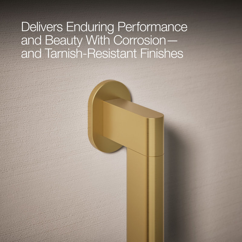 Belay Grab Bar, Brushed Brass, 1.75" H x 12" L