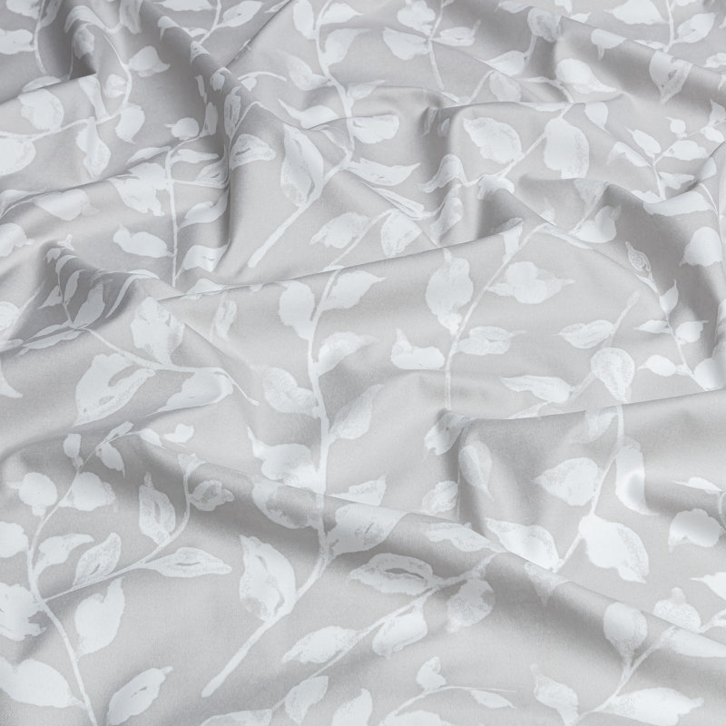 Floral Microfiber Percale Sheet Set, King Sheet Set with 2 Pillowcases