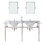 Embassy Stone Oval Console Bathroom Sink with Faucet and Overflow