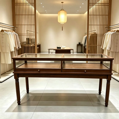 Vitrine à bijoux à pieds tournés 39,37 po