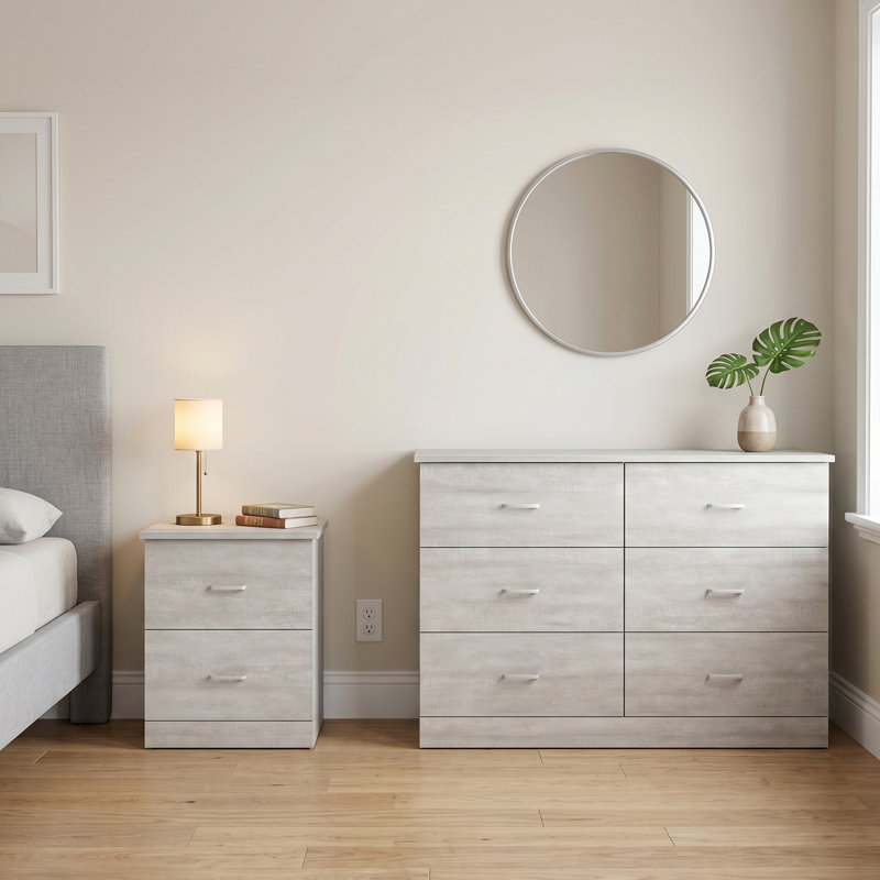 Allyannah 2 Pieces Bedroom Set, Dusty Gray Oak