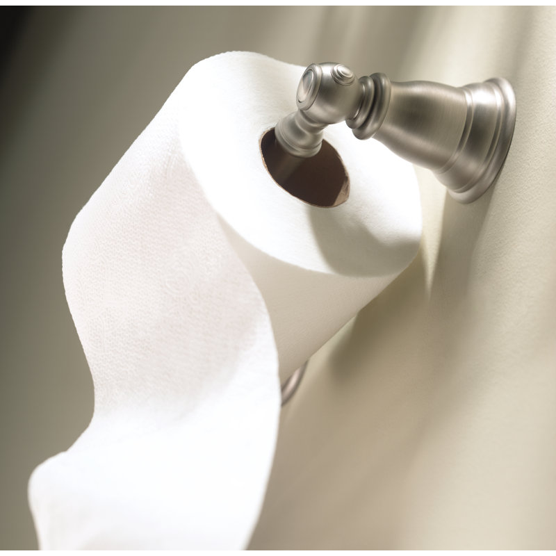 Kingsley Wall Mounted Toilet Paper Holder, Brushed Nickel
