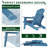 Oversized Solid Wood Adirondack Chair with Retractable Ottoman, Folding Design & Wide Armrests for Outdoor Patio and Backyard-1849783032
