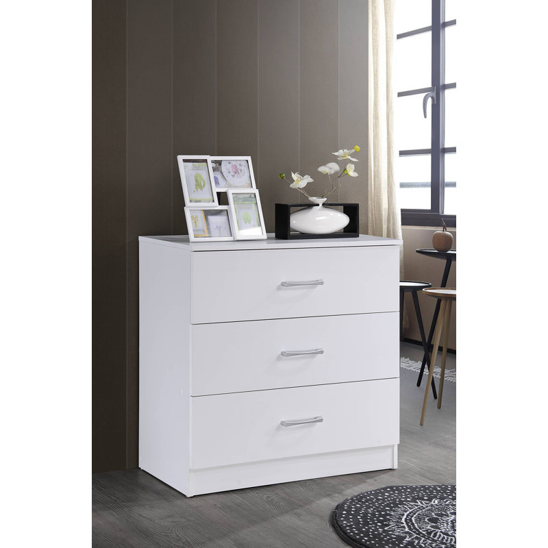 Commode 3 tiroirs Harry, Blanc