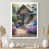 Cadre photo blanc simple, bois massif