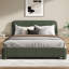 Structure de lit plateforme tapissier avec tête de lit Boucle, style moderne, coins arrondis doux, aucun sommier requis-2123586221-2120736430