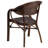 Shelie Rattan Restaurant Patio Chair with Bamboo-Aluminum Frame