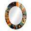 Piercarla orange rétro Vibe BackgIV - miroir décoratif géométrique, miroir mural orange, impression d'art en métal-2103681452-2103681449