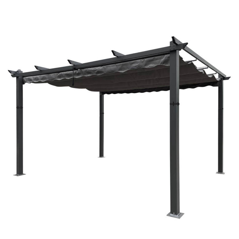Pergola extérieure en aluminium 13 x 10 pi, Noir