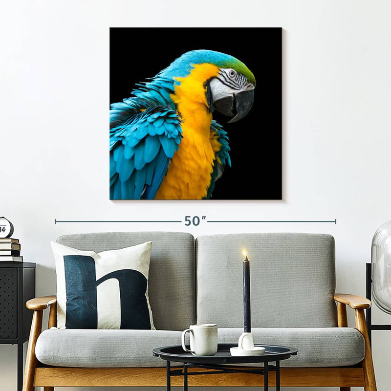 Crowle Charming Macaw, 30" H x 30" W