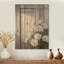 Pivoines par la porte de grange I - Décoration murale en bois de pivoines - sur bois de pin naturel-2035852182