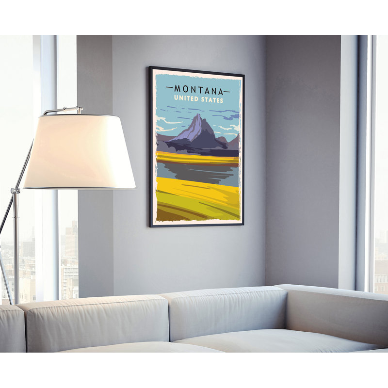 Montana, style rétro, affiche de voyage, impression rétro sans cadre, art mural maison et bureau, H 20 po x l 16 po