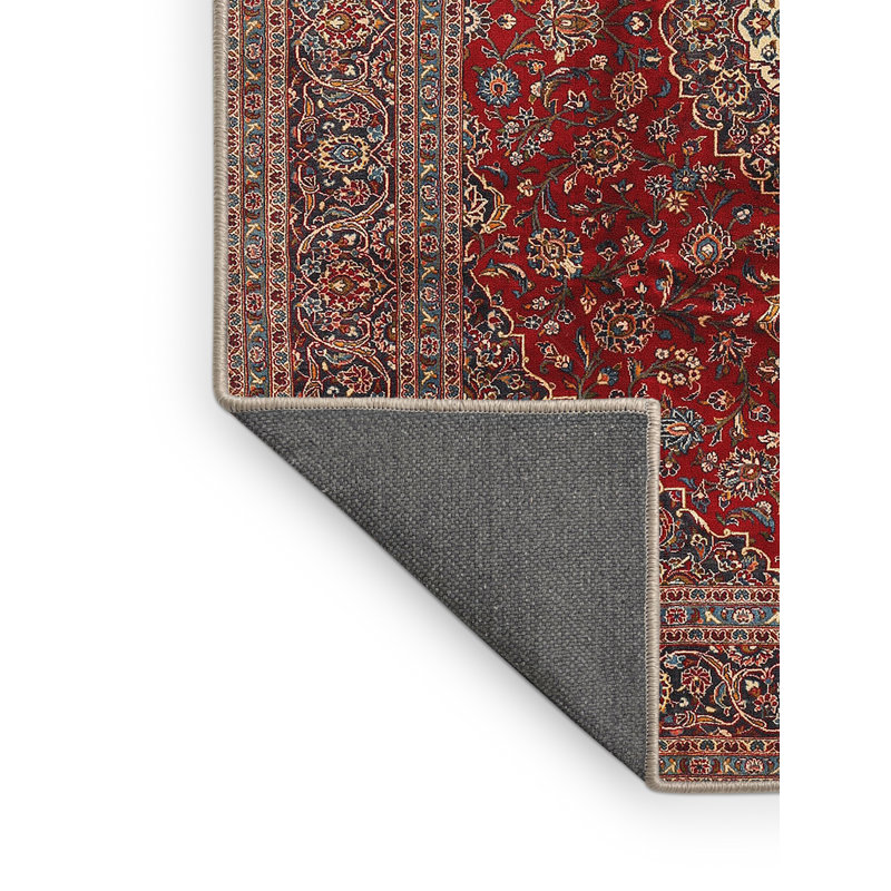 Tapis traditionnel rouge / brun / beige, Rectangle 4 pi x 6 pi