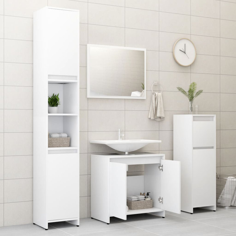 Avritt Bathroom Storage Furniture Set, White