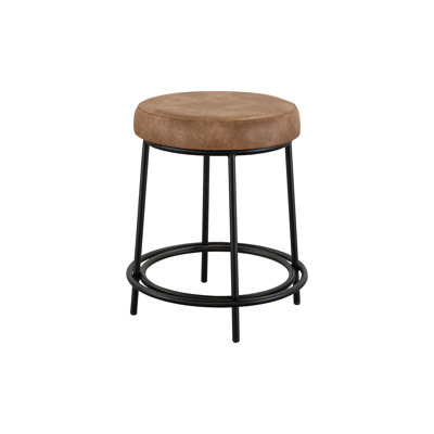 Wooden Frame & Metal Base, 24" Stool